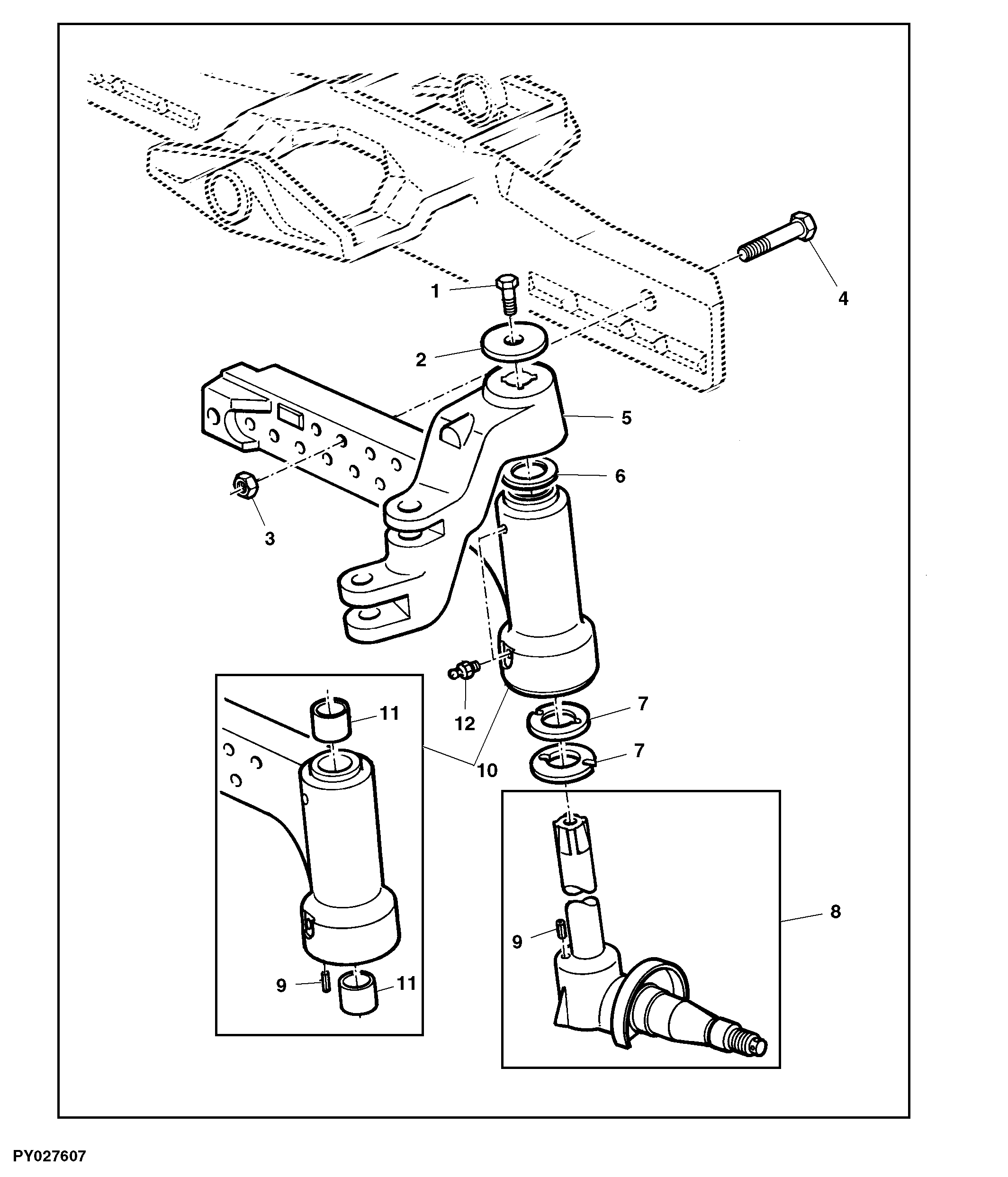 FRONT AXLE KNEE/SPINDLE KNUCKLE ( - 647868)