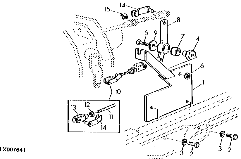 BRACKET ATTACHMENT FOR BOWDEN CABLE, CREEPER TRANSMISSION