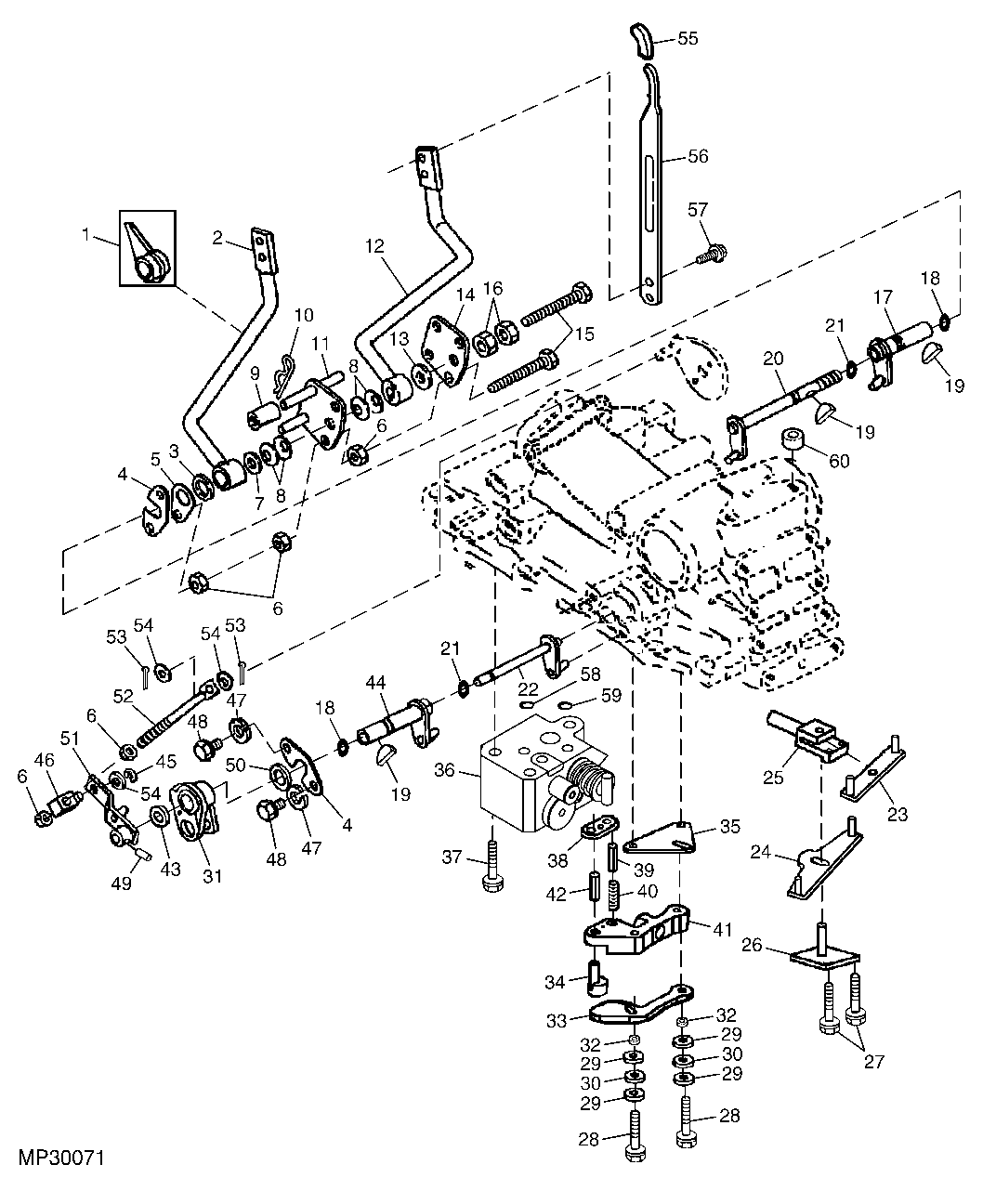 Rockshaft Control Valve Linkage ( - 311232)