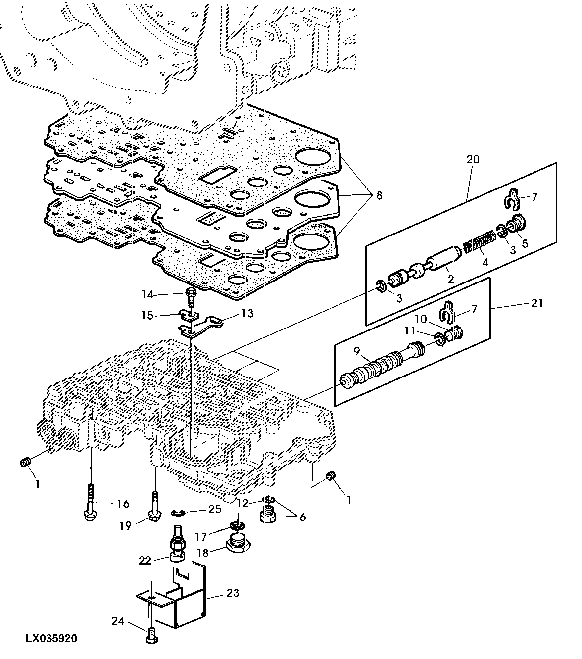 CONTROL VALVE HOUSING - SHIFT VALVES / GASKETS / TEMPERATURE SENSOR