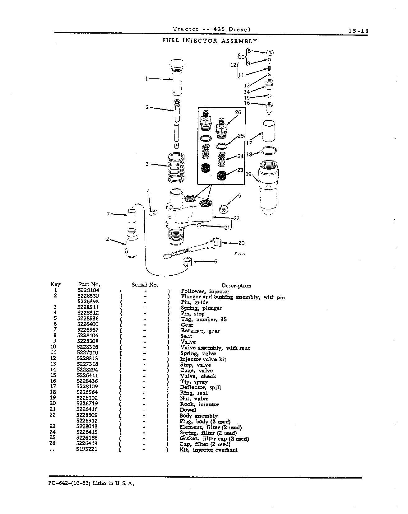 Kit, overhaul, fuel injector