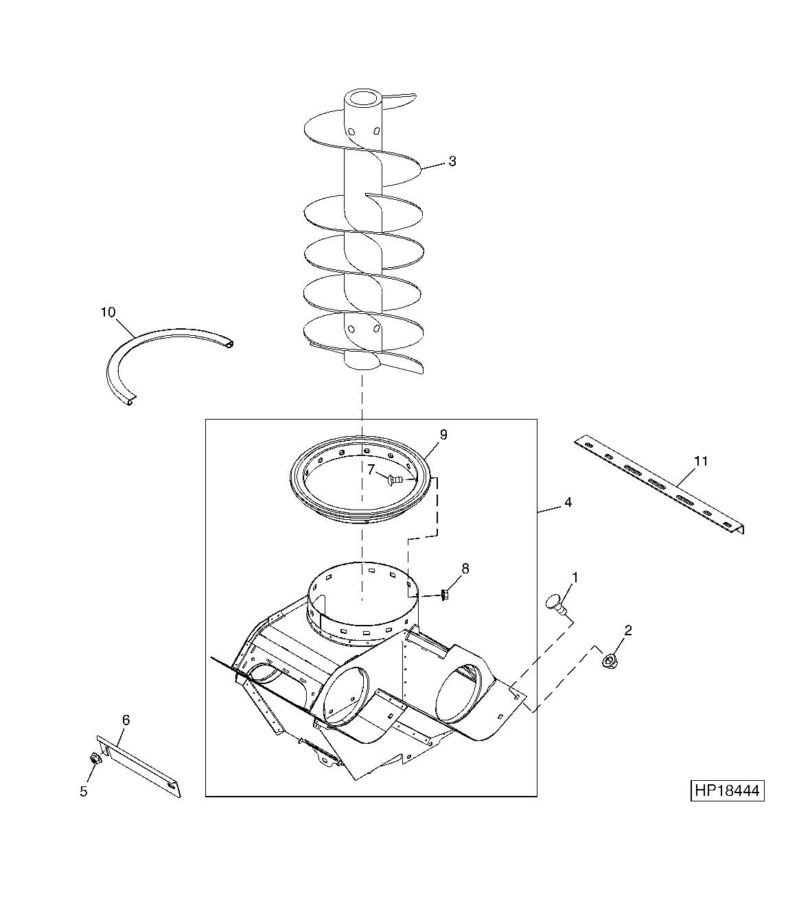 Vertical Unloading Auger and Charge Housing