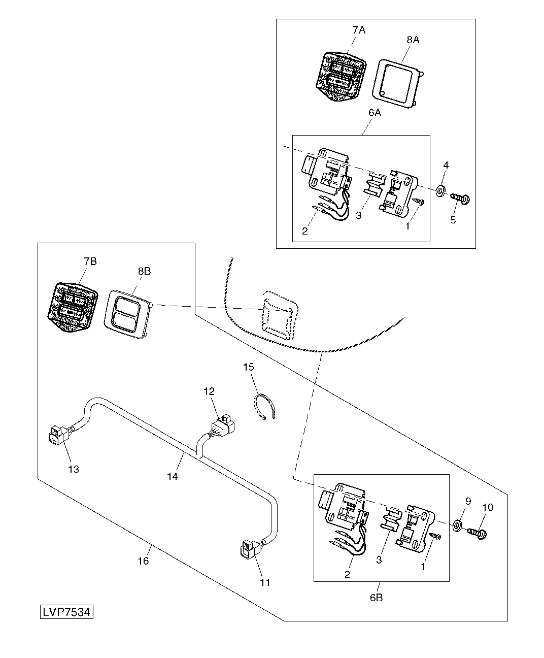 ELECTRO-HYDRAULIC HITCH FENDER SWITCH (RIGHT HAND) (FIELD INSTALLATION KIT)