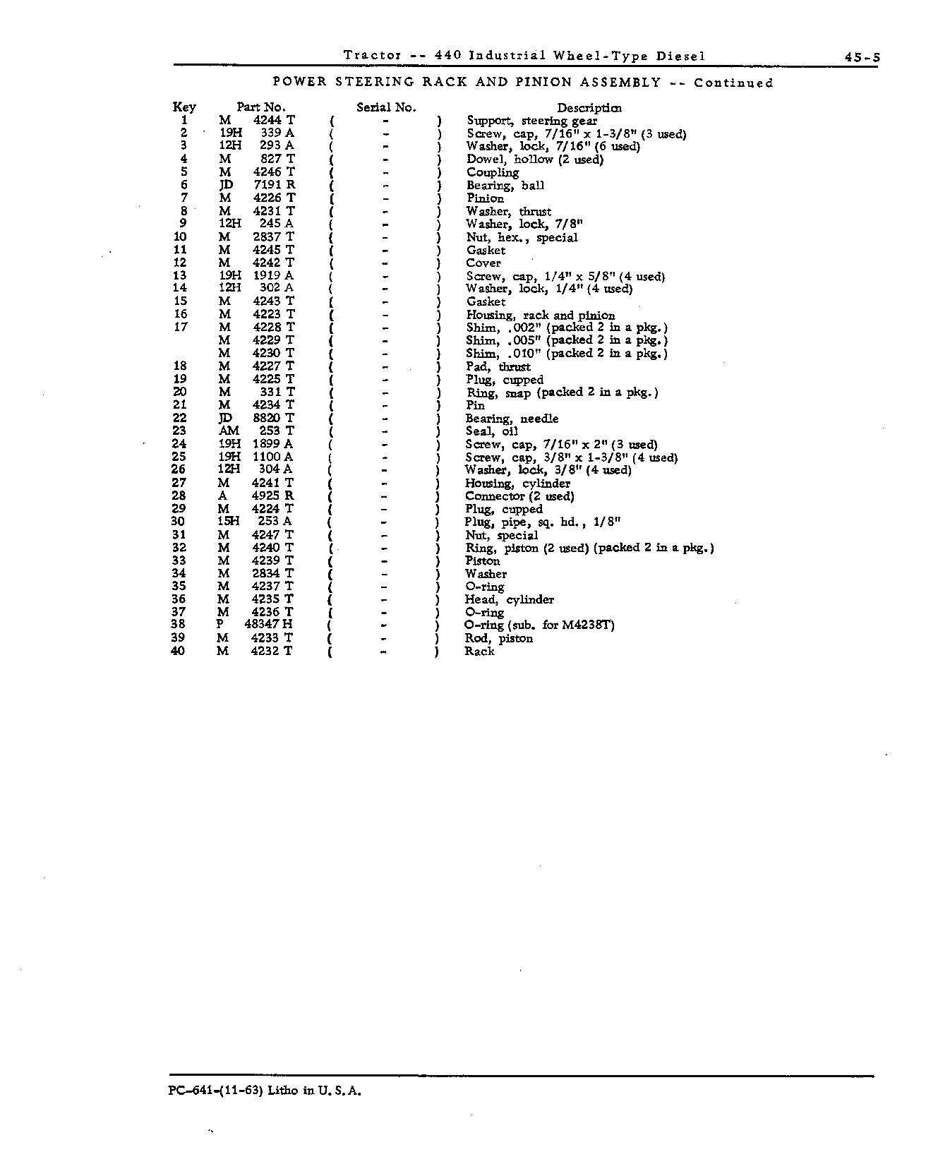 Power Steering (Continued)