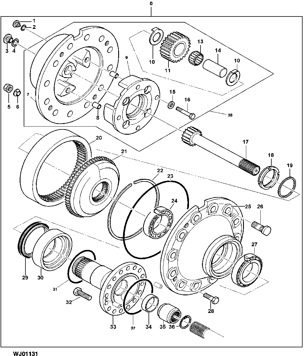 Planetary Gears, 6 Wheel Front Axle, LOK 154/1