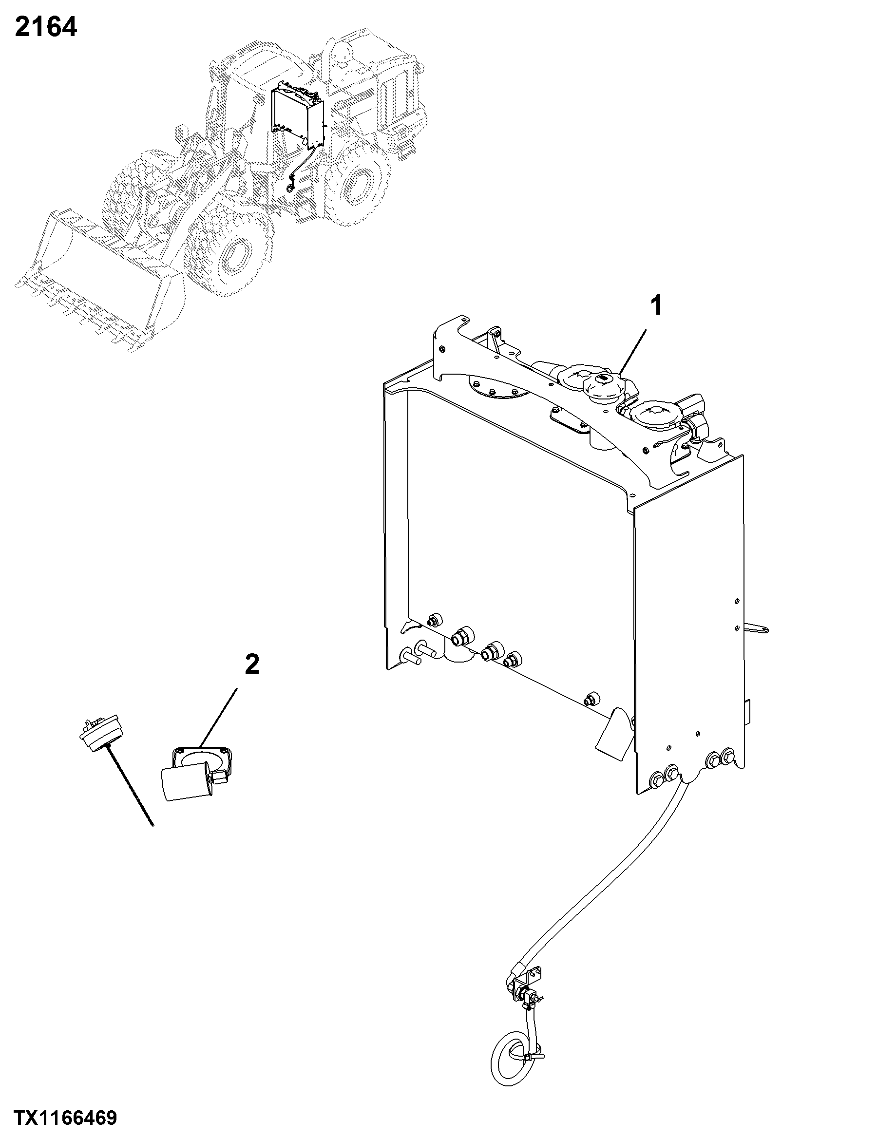 2164 Hydraulic Reservoir, Filter and Cooler