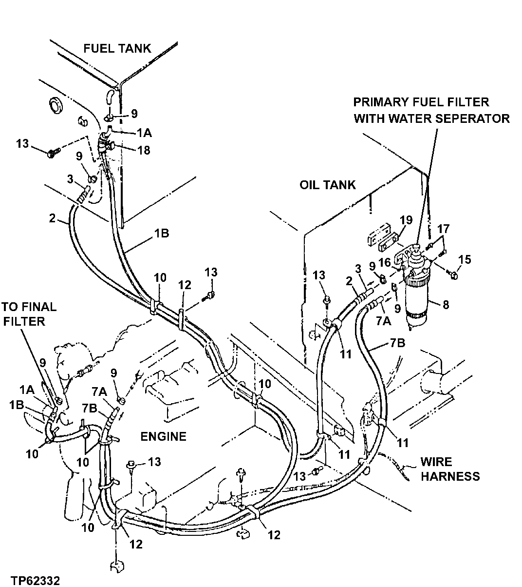 Primary Fuel Filter w/ Water Separator, Fuel Pump, Fuel Lines