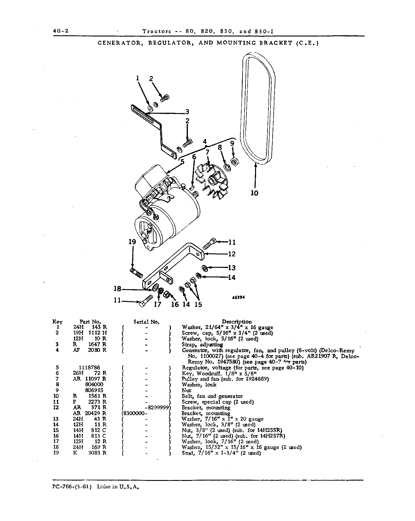 Generator and mounting bracket
