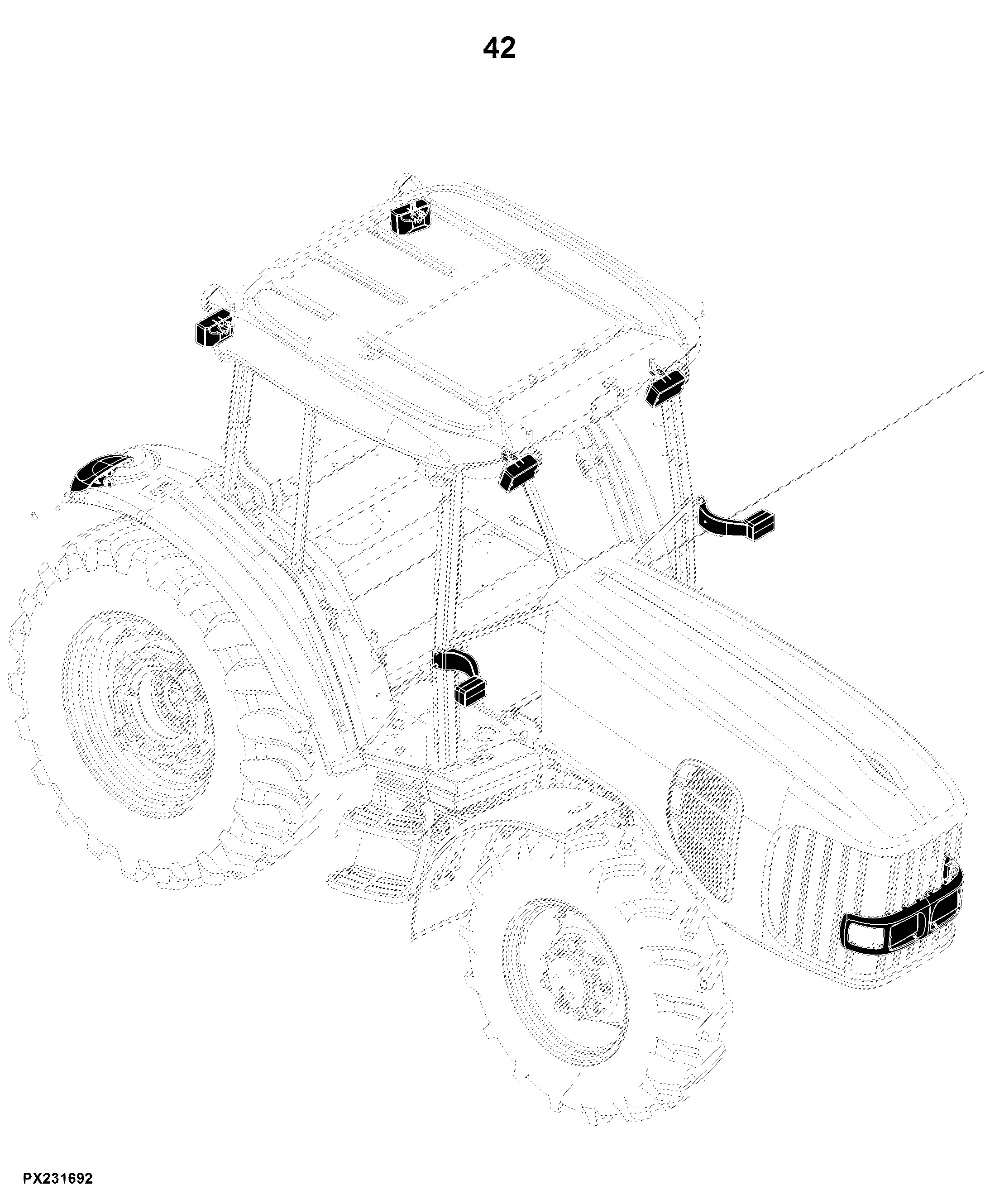 6110D (Tier 0) Tractor (S.N. -059999)(S.N. 060000- )(Worldwide Edition)