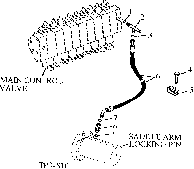 LIFT ARM LOCKING PIN HYDRAULICS (543490 - )