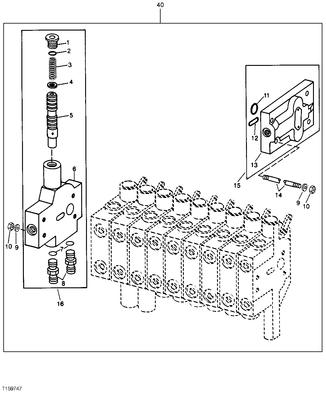 HYDRAULIC CONTROL VALVE INLET AND OUTLET SECTIONS (REPLACEMENT)