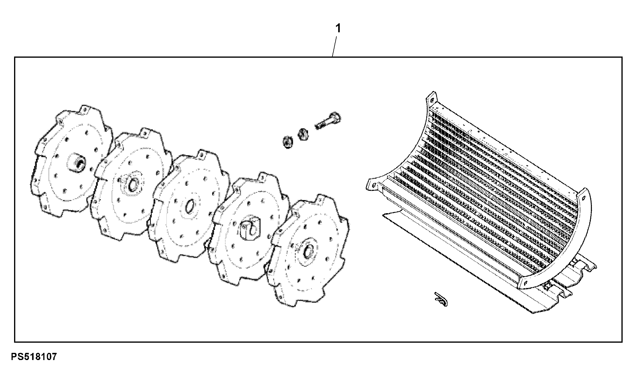 Attachment, Cylinder and Concave Bar