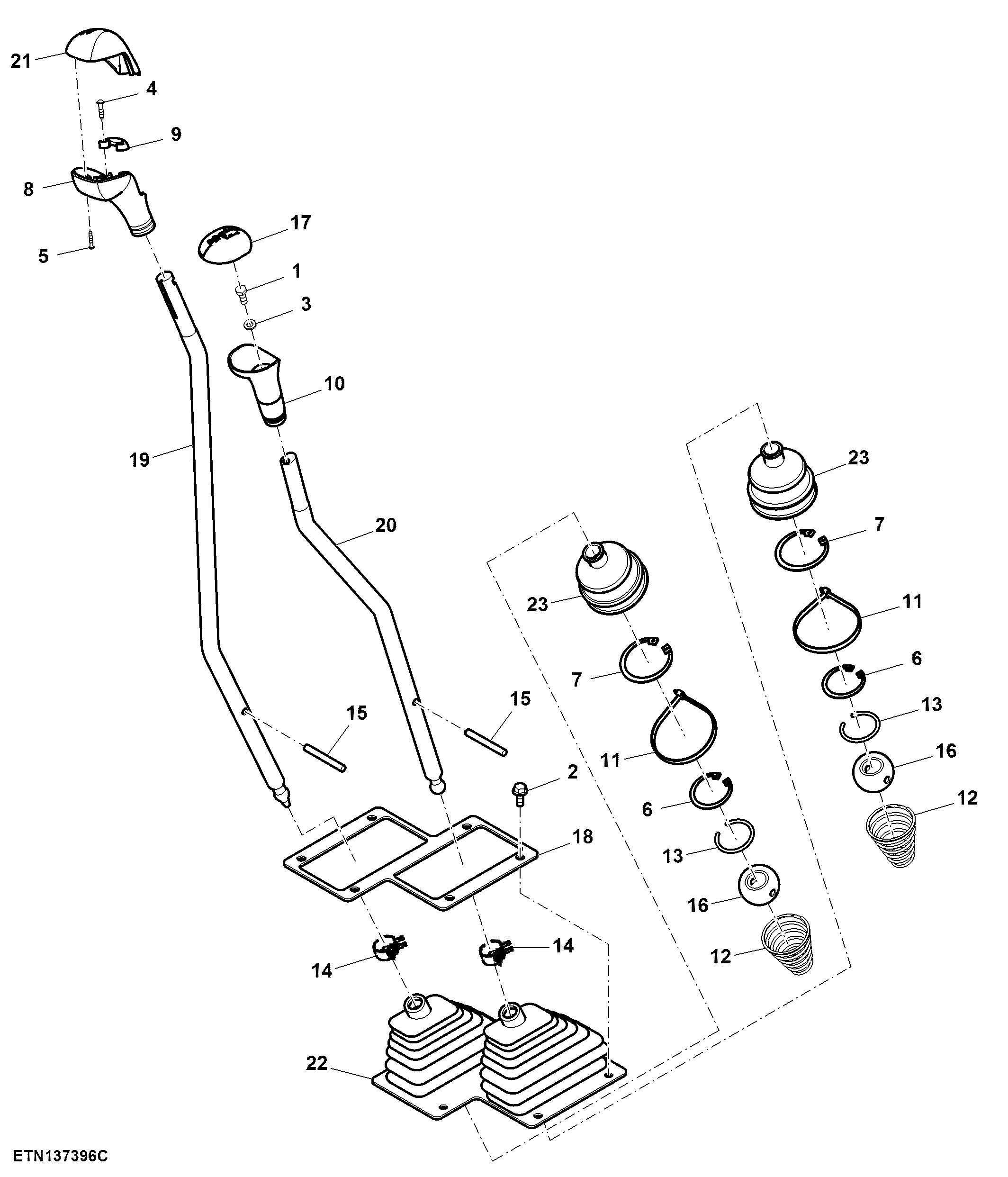 Gear Shift Lever, W/ Park Pawl, SyncShuttle™, Cab