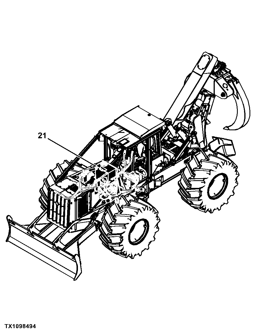 848H Cable and Grapple Skidder (PIN: 1DW848HX_ _C630436 - C666892) (PIN: 1DW848HX_ _D630436 - D666892)