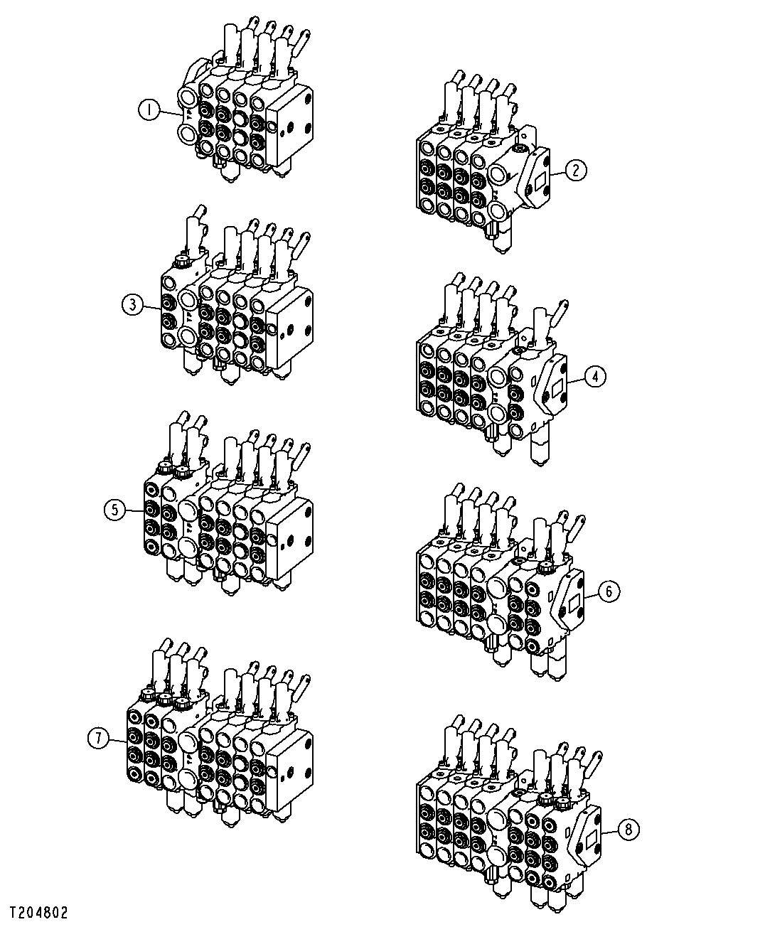 Main Hydraulic Control Valve (Right and Left Complete)