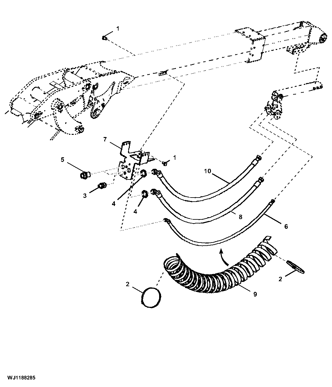 Oil Lines, Boom Extension, Junction Box, CH9