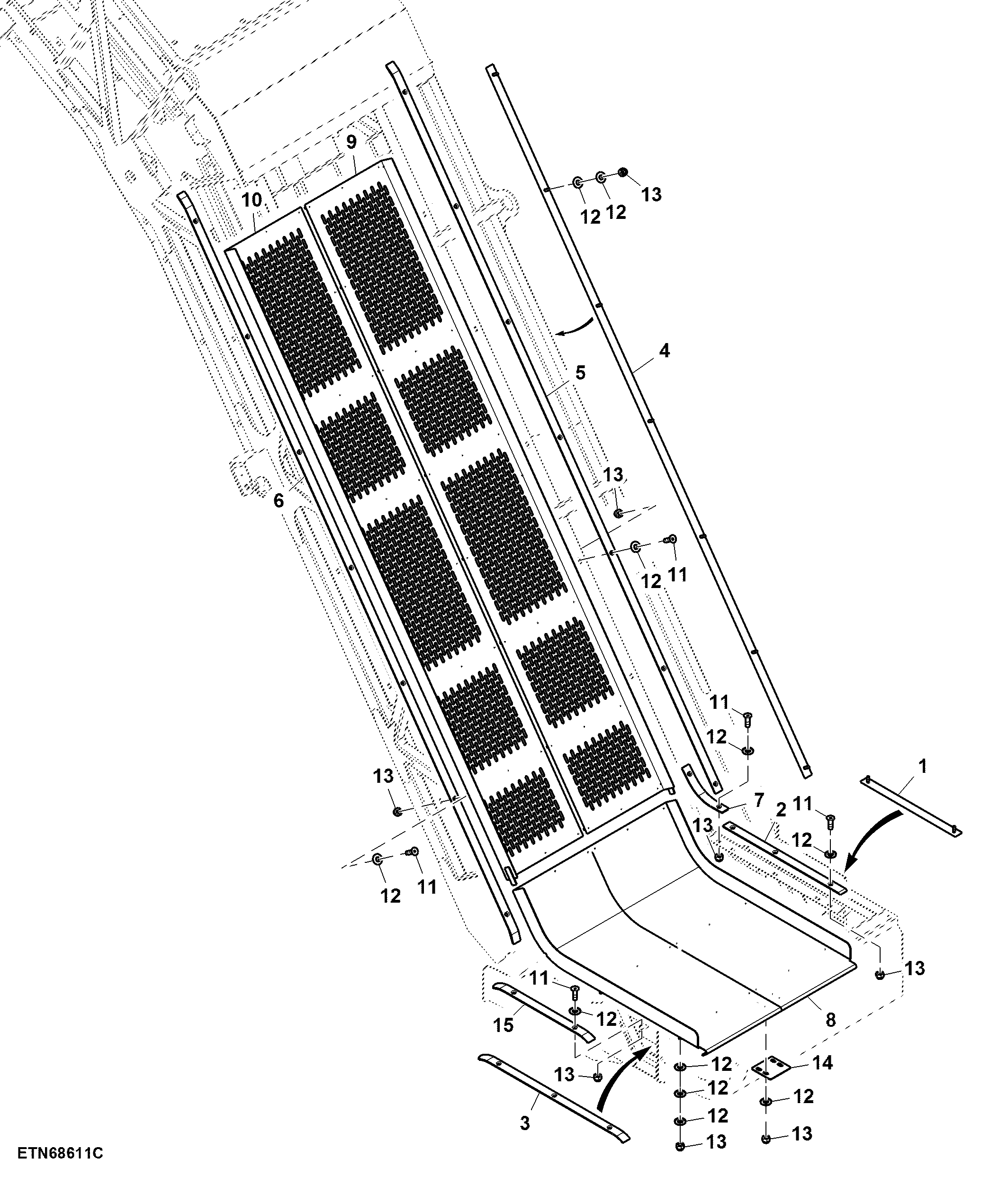 Elevator Weather Strip and Floor, Lower Section