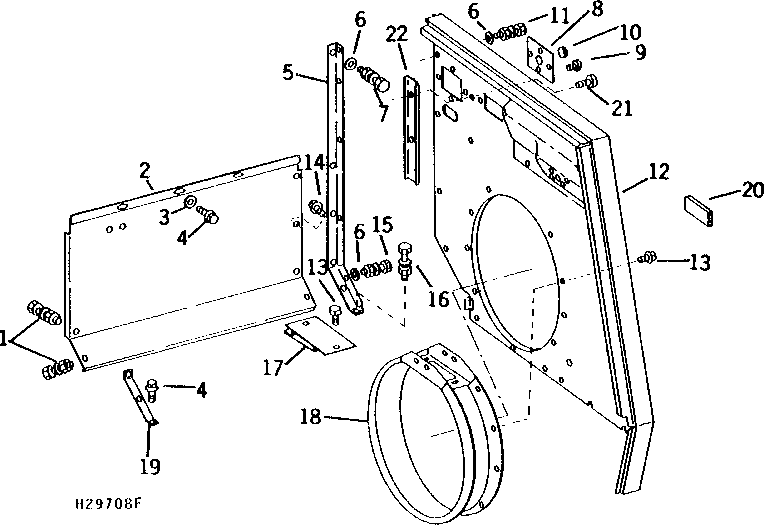 ENGINE COMPARTMENT REAR SHEET AND INSTRUMENT WALL (111901 - )