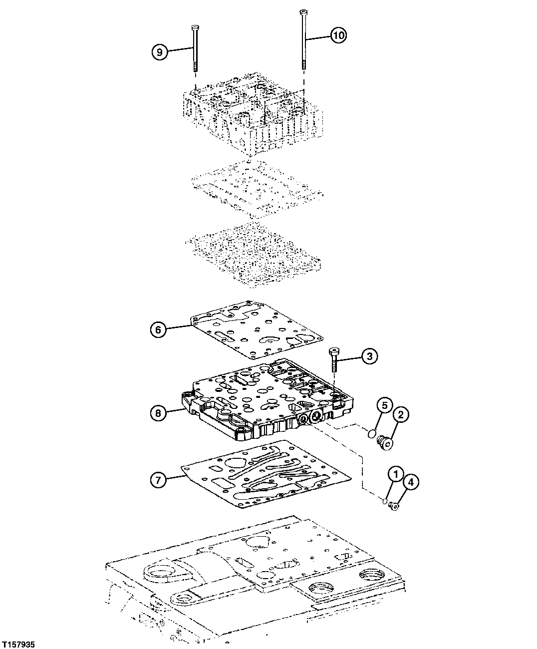 GEARSHIFT SYSTEM (CONTROL VALVE MANIFOLD AND GASKETS) (SN 586280- )