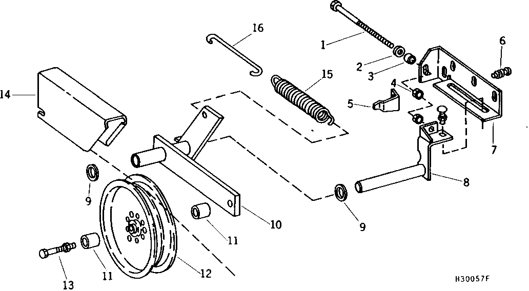 FEEDER HOUSE VARIABLE DRIVE MIDDLE BELT TIGHTENER (SIDEHILL) ( - 403300)