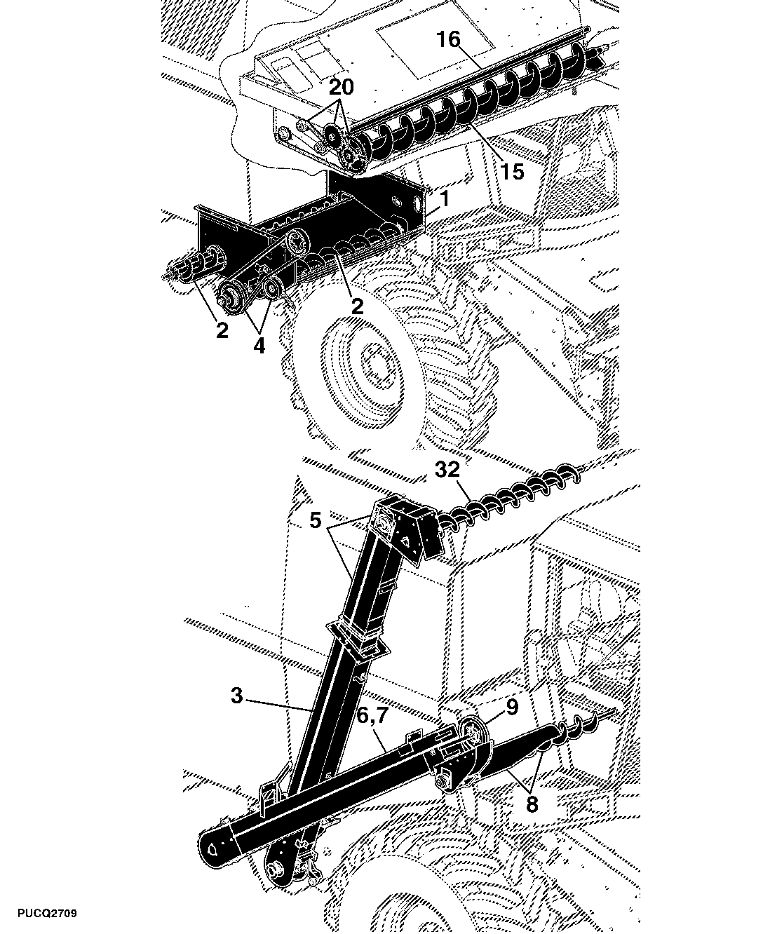 130 ELEVATOR'S, GRAIN TANK AND UNLOADING AUGERS 1470
