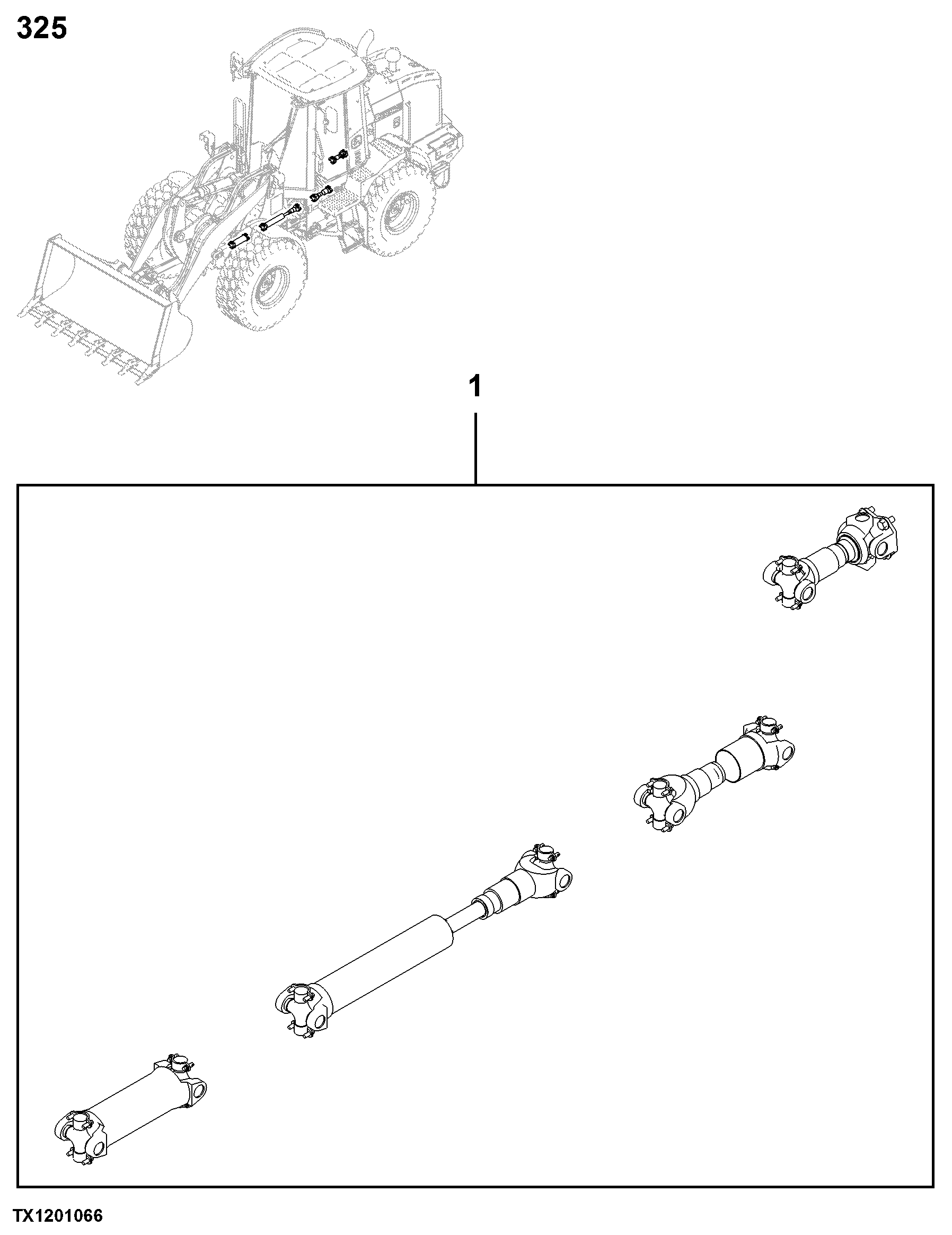 0325 Input Drive Shafts and U-Joints