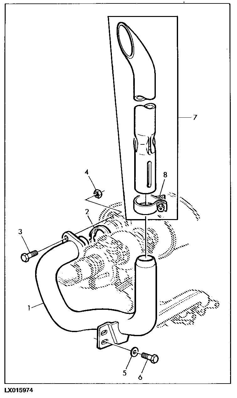 EXHAUST SYSTEM (VERTICAL STACK, LEFT HAND SIDE)