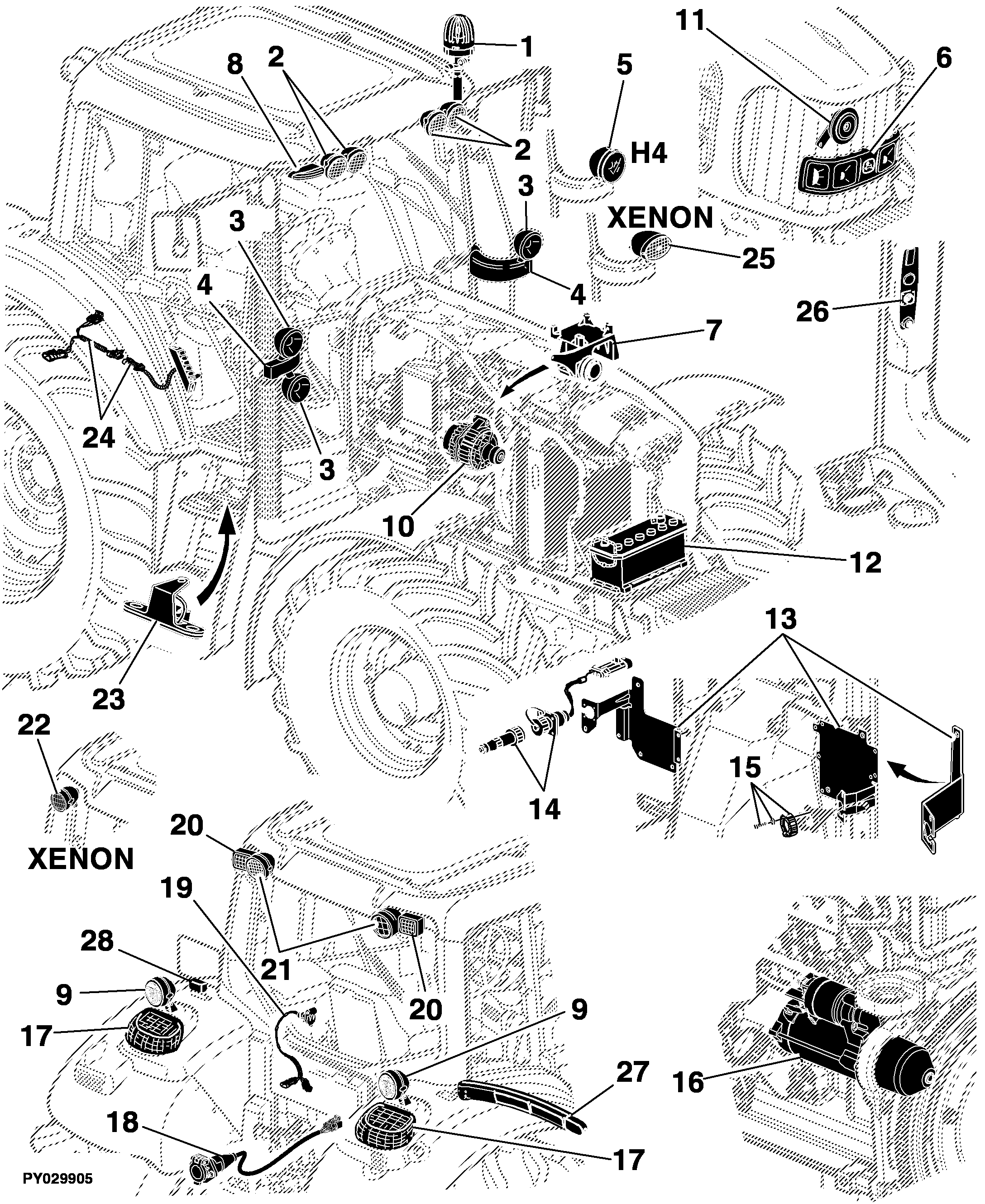 41 Electrical Components, Basic Equipment Without Wiring Harnesses
