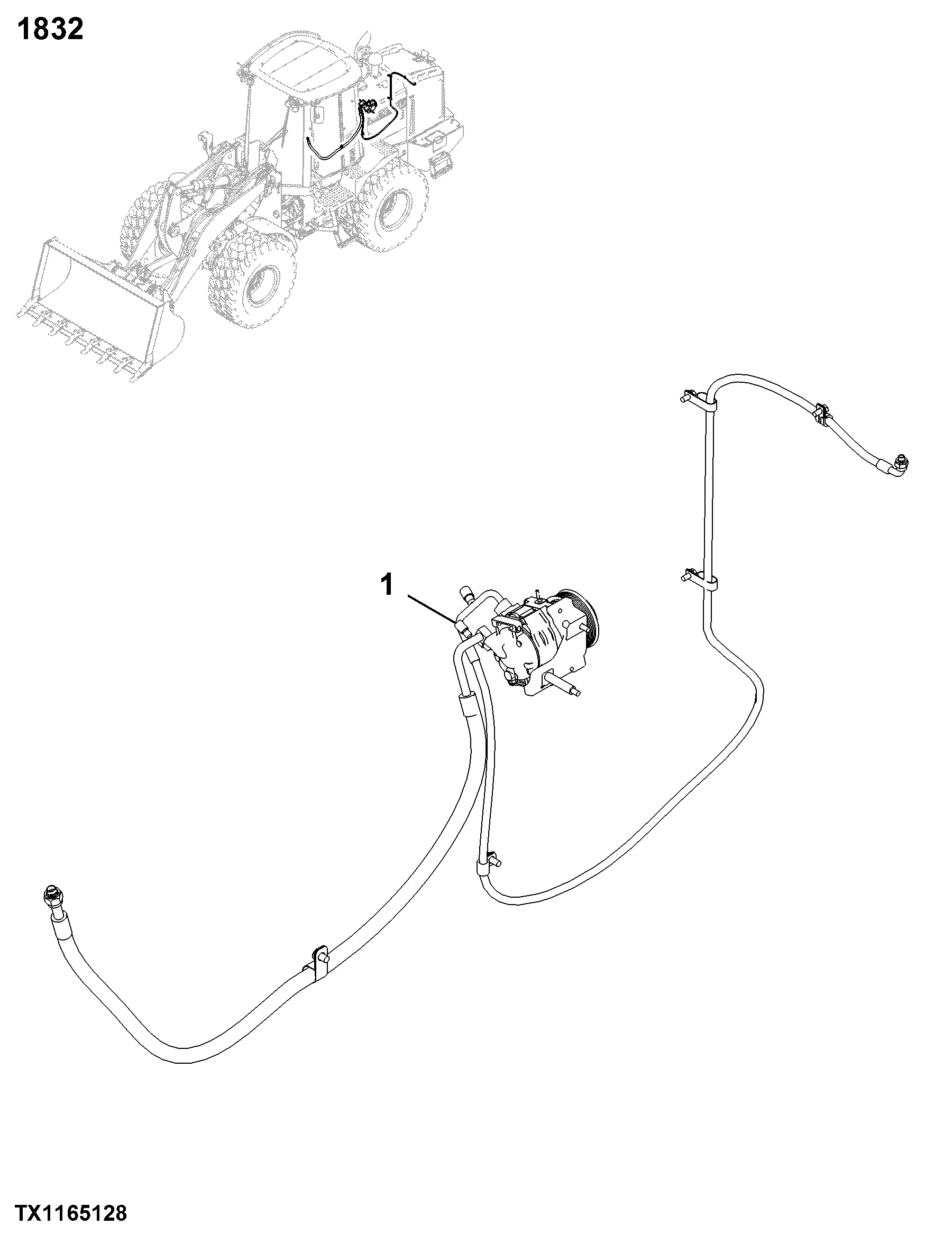 1832 A/C System Compressor and Drive