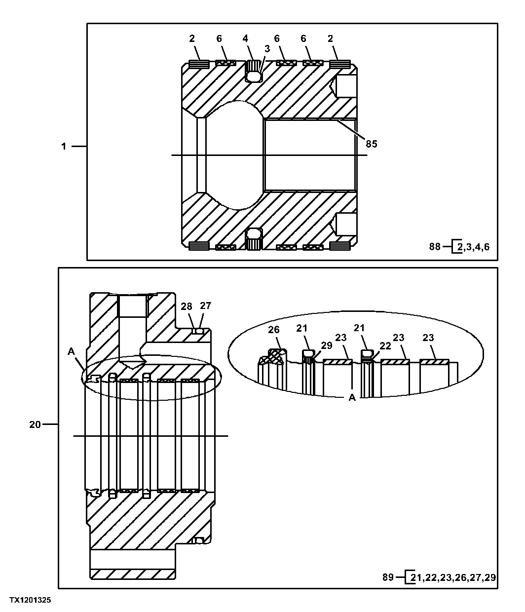 Blade Hydraulic Cylinder Piston and Rod Guide (Tilt)