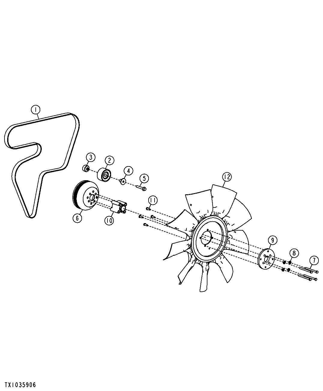 A/C Fan Package and Basic Fan Package (Engine 6068HT067) ( - 172184)