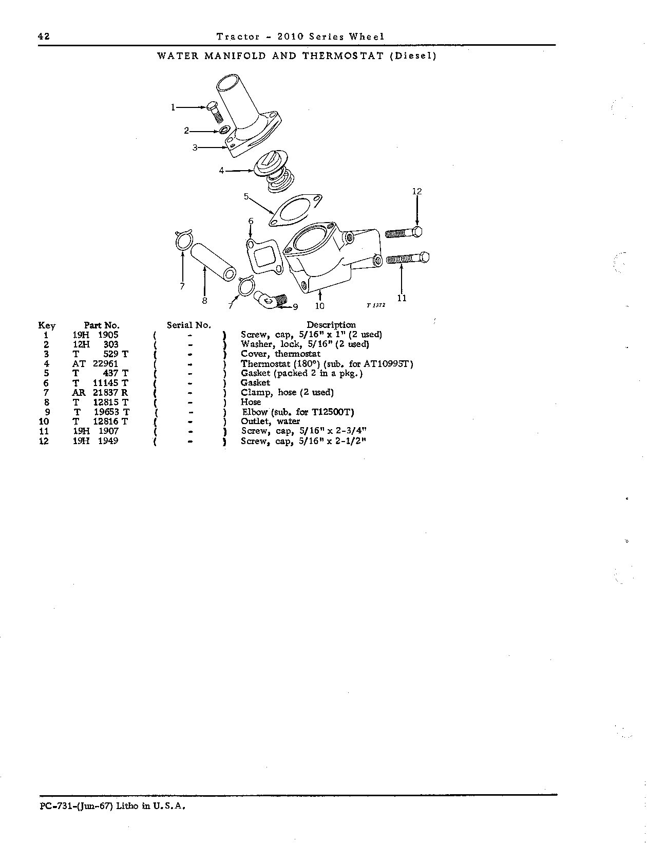 Manifold, water and thermostat