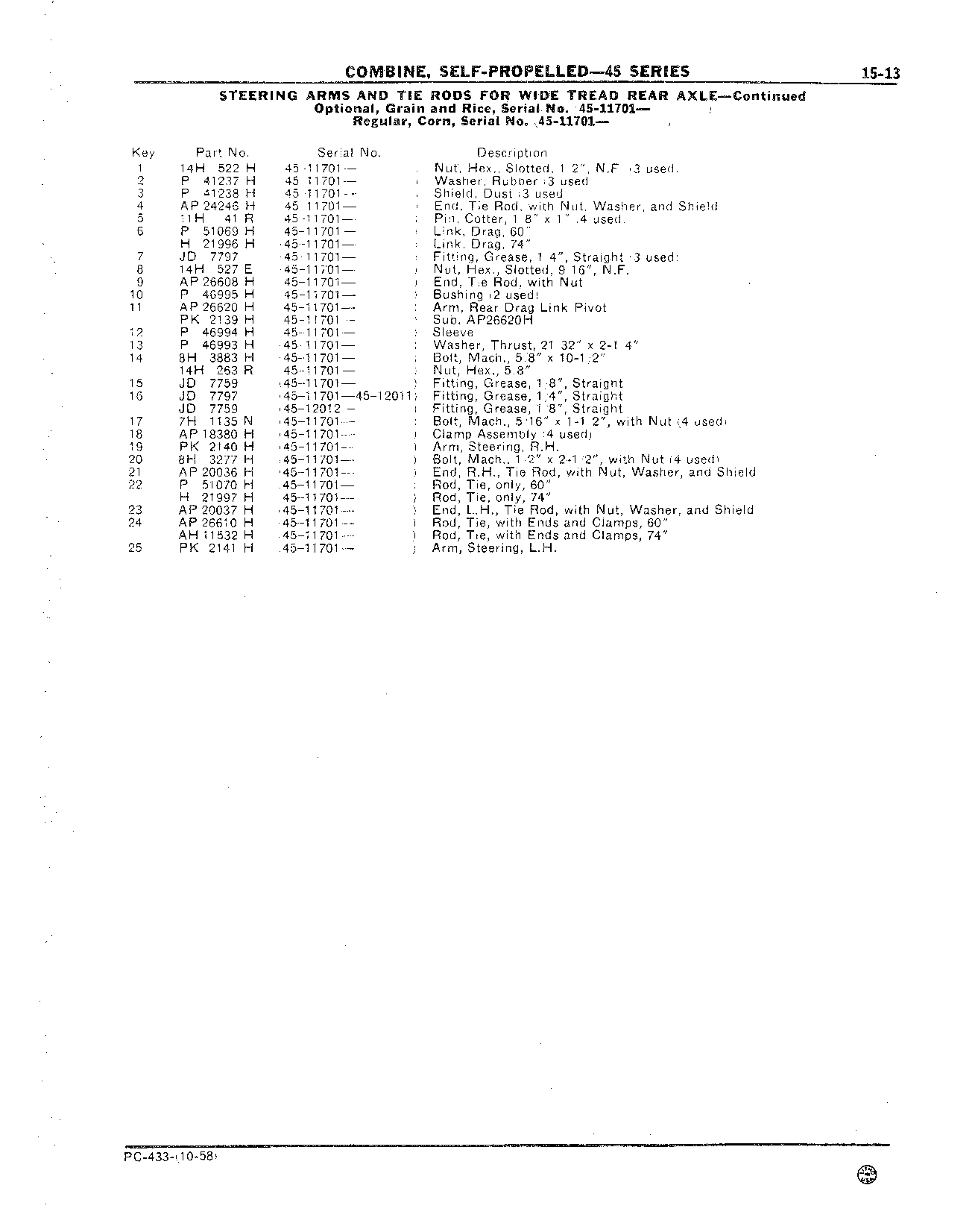 Steering Arms and Tie Rods (Continued)