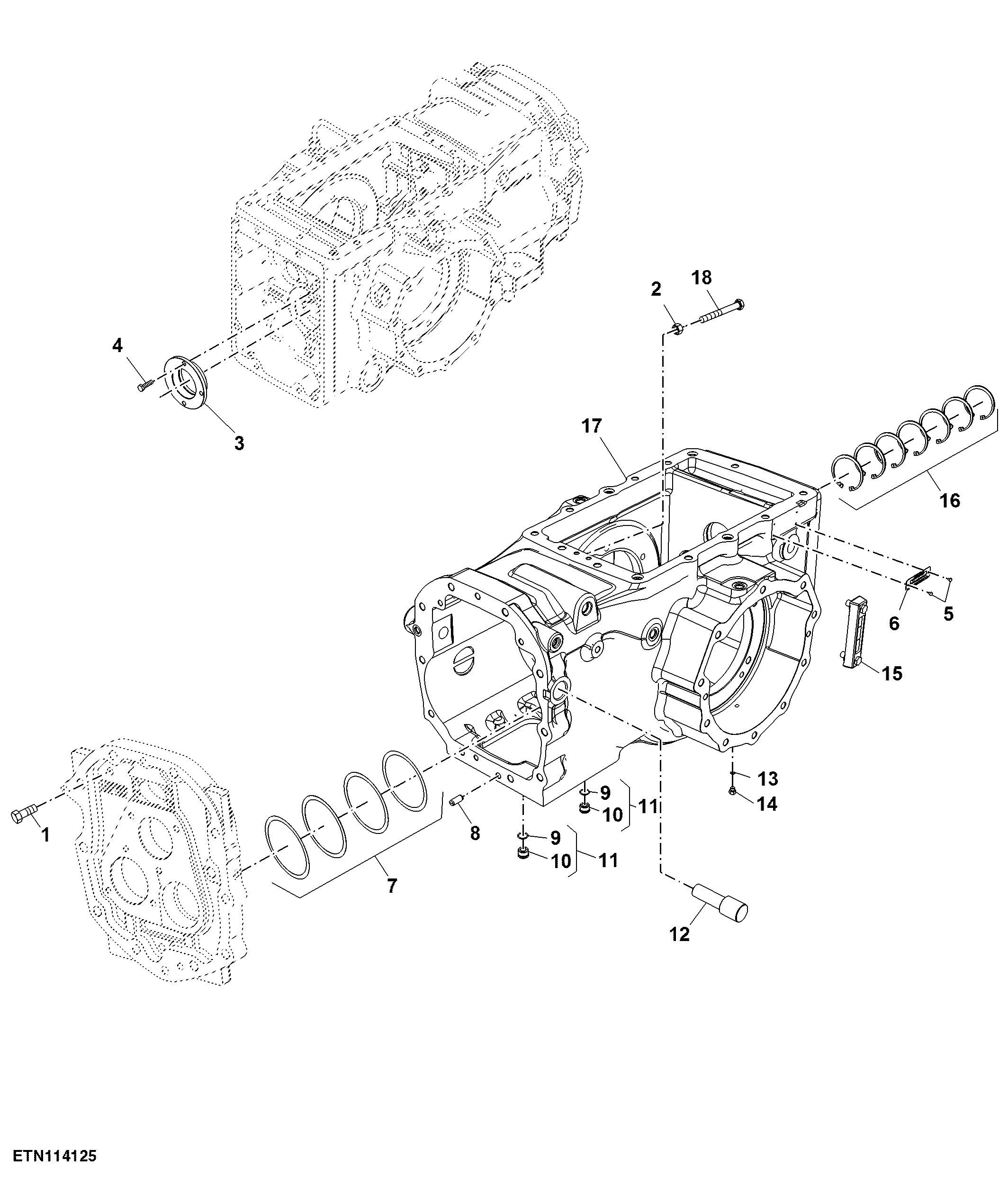 Transaxle Housing W/ Bearing Cap, Low Capacity