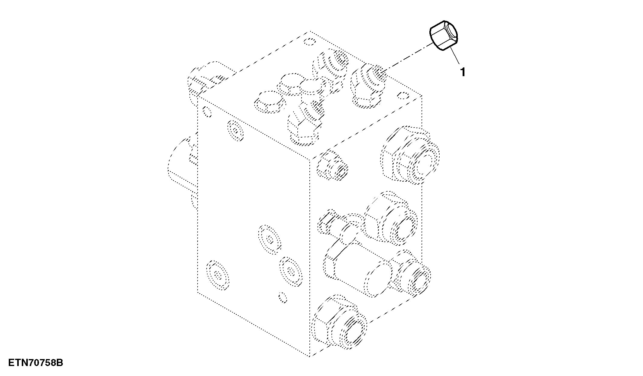 Header Lift Control Valve Cap, W/O Contour-Master™