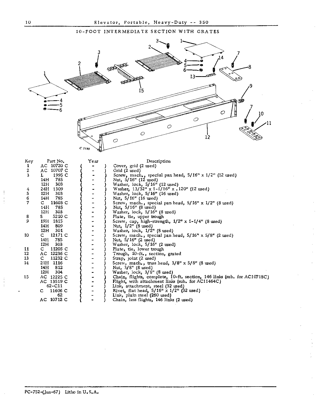 SECTIONS: Intermediate, with grates