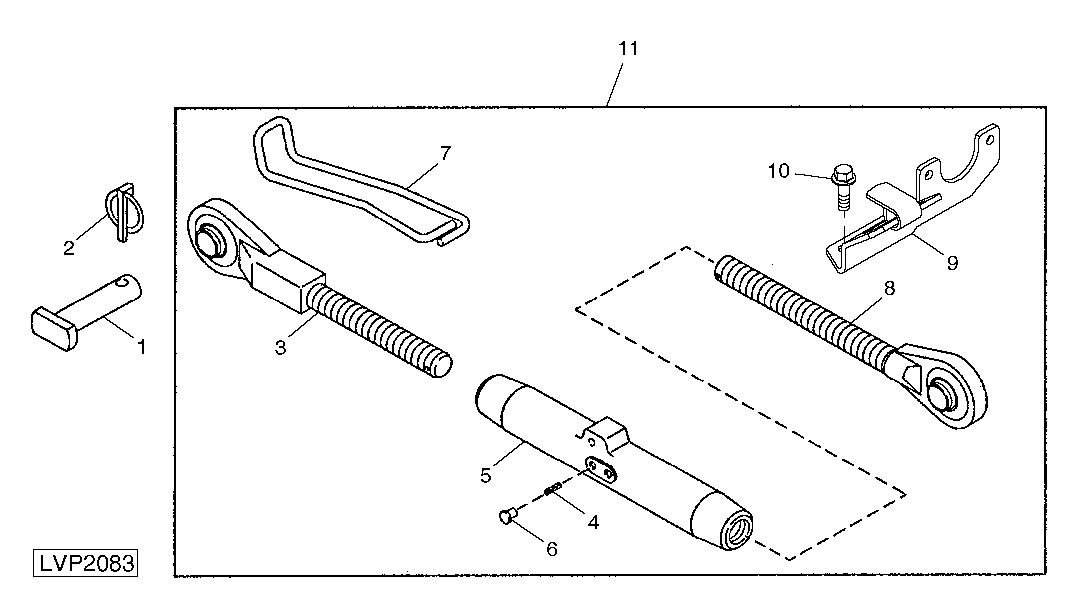 THREE POINT HITCH CENTER LINK (ORIGINAL EQUIPMENT)