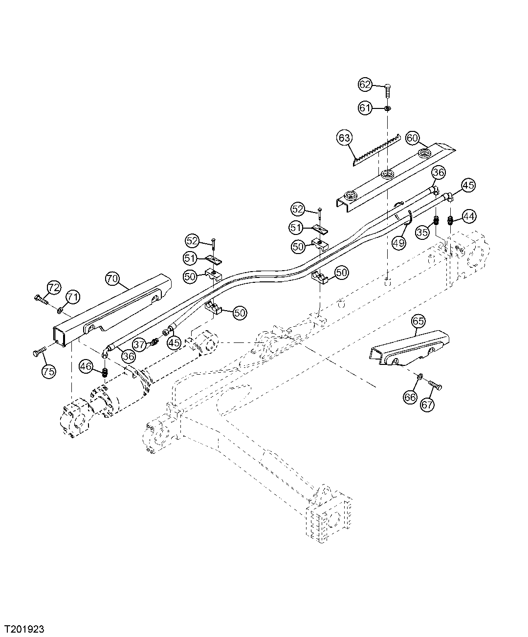 Blade Tilt Cylinder Hoses And Hose Covers (Semi-U And U-Blade)