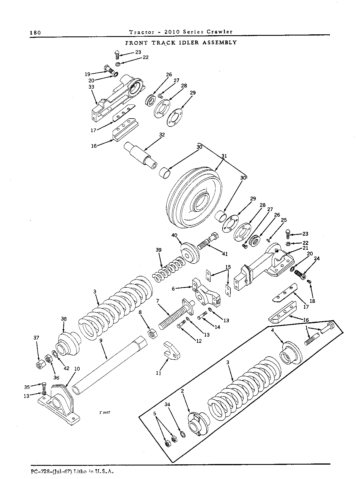 Front track idler