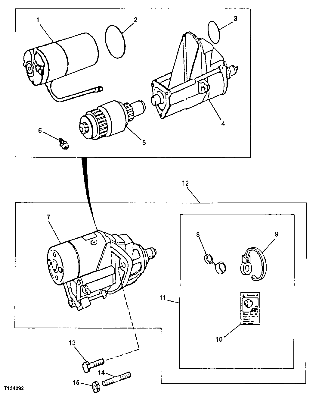 Starting Motor and Solenoid Kit (814065 - )