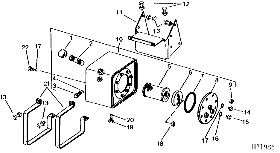 HYDROSTATIC DRIVE OIL RESERVOIR AND MOUNTING