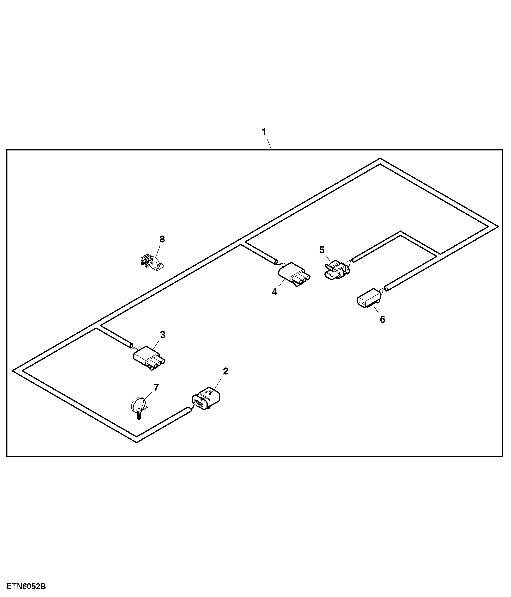 Wiring Harness, Straw Spreader, W/ Wind Compensation