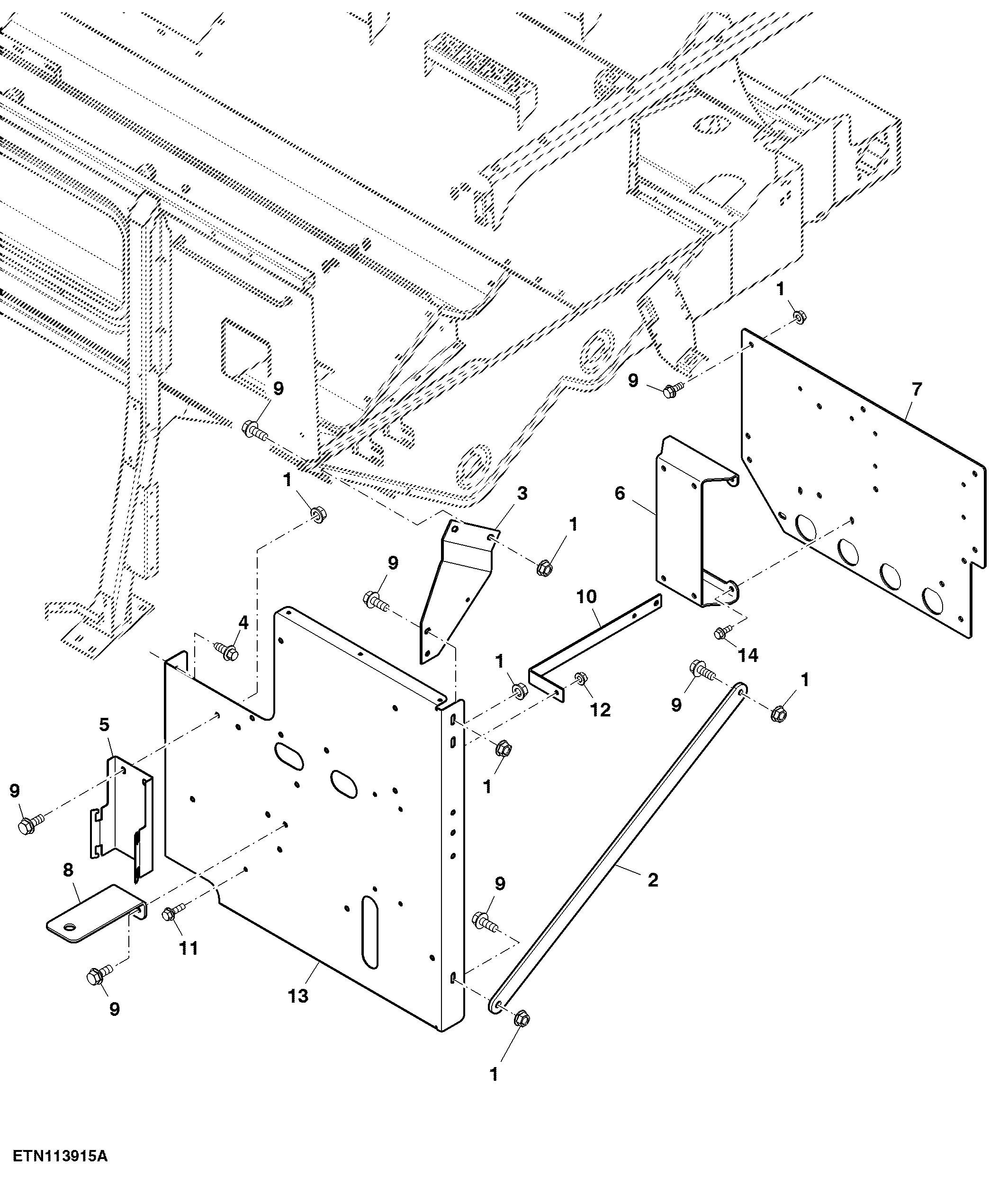 Grain Tank Electrical Components Mounting Brackets, High Unloading Rate