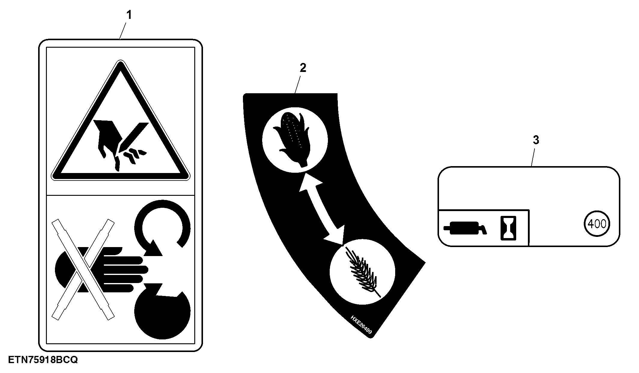 Text Free Separator Decal, W/ Rethresher