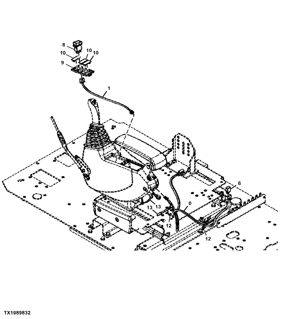 Air Suspension Seat Heater Switch and Wiring Harness