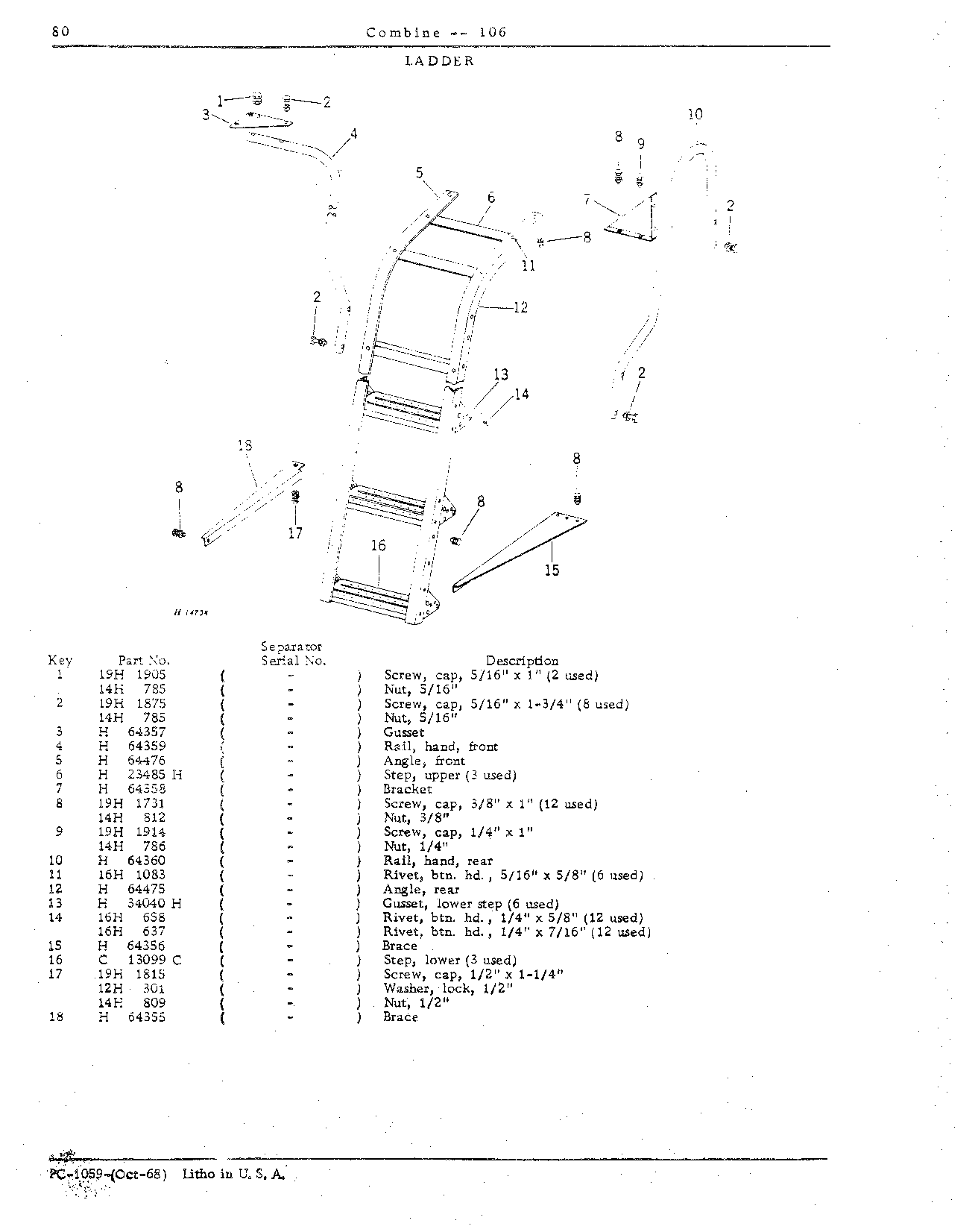 Separator Front, Top, and Side Sheets, Rear Hood, Ladder, Braces, and Skid (Continued)