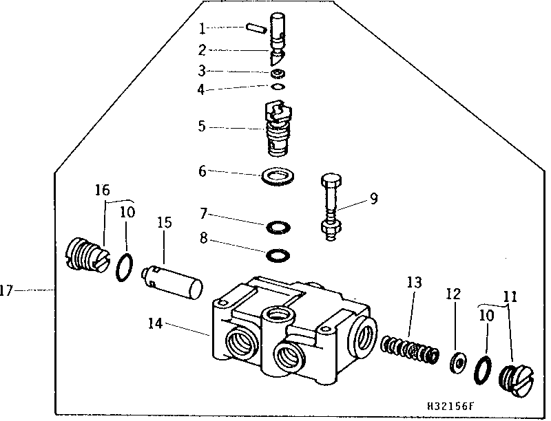 HYDROSTATIC DRIVE REEL FLOW CONTROL VALVE (350001 - )