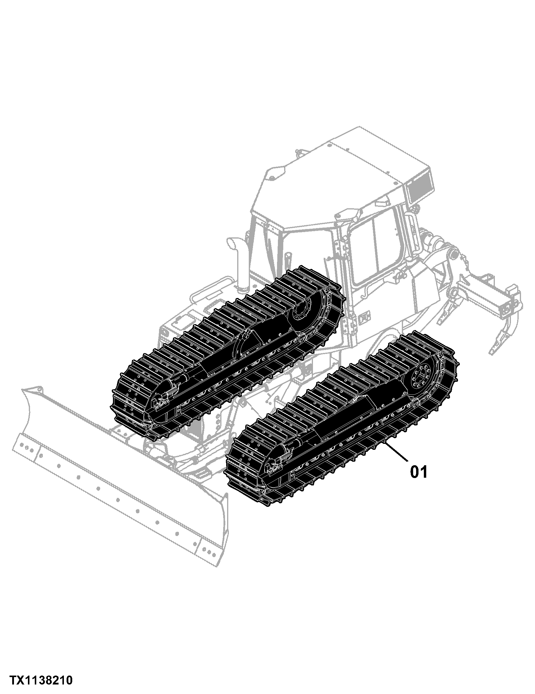 550K Crawler Dozer (PIN: 1T0550KX_ _E217276 - 275527) Engine 4045HT070