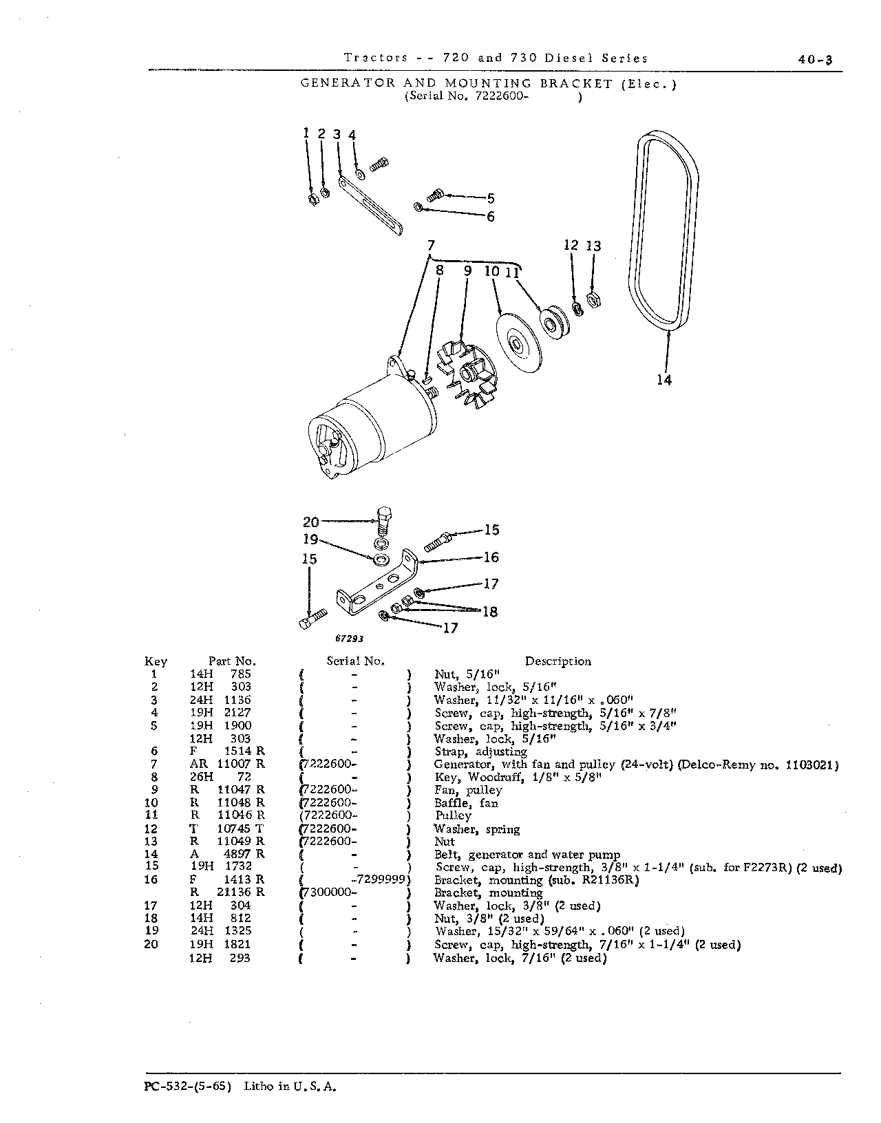 Generator and mounting bracket (Continued)