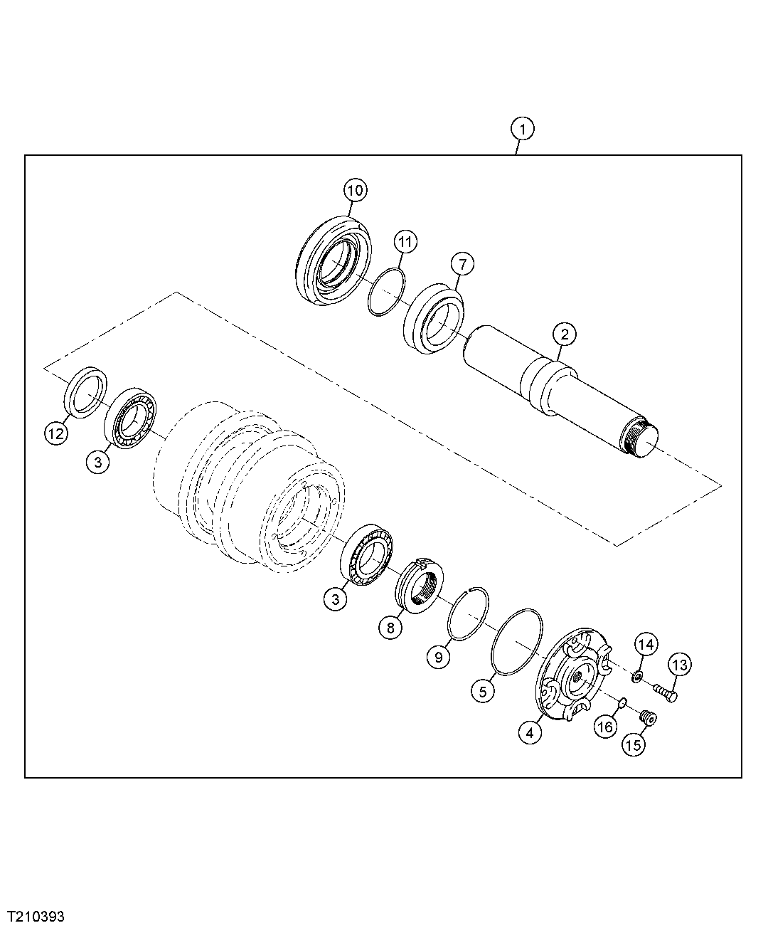 Track Chain Carrier Roller And Component Parts